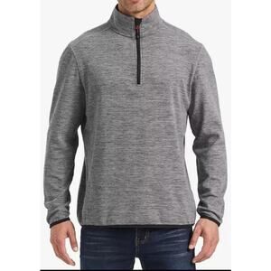 Avalanche Men's 1/4 Zip Fleece Pullover Sweatshirt Gray Large Gorpcore Layering